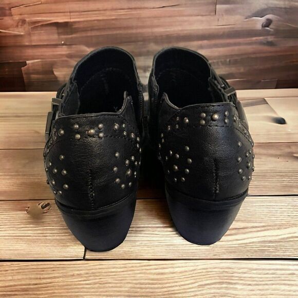Ruffhewn Women’s Size 7M RH-Nadine Buckle & Zip Black Ankle Shoes - Picture 6 of 7